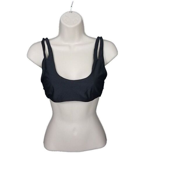 No Boundaries Medium (7 - 9 ) Junior's Black Bandeau Swim Suit Bikini Top M - Picture 1 of 12